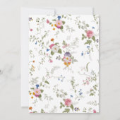 Elegante Waterverf Wildflower Bloemen Bloemen Brui Kaart (Achterkant)