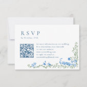 Elegante Waterverf Wildflower Boho Bloemen Bruilof RSVP Kaartje (Voorkant)