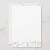 Elegante Waterverf Wildflower Border Baby shower Kaart (Achterkant)