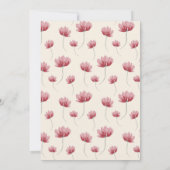 Elegante waterverf wildflower bruiloft kaart (Achterkant)