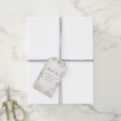 Elegante Waterverf Wildflower Dank u bruiloft Cadeaulabel (Met Touw)