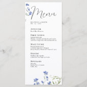 Elegante Waterverf Wildflower Details Menu's (Voorkant)