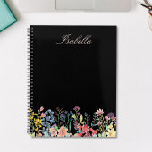 Elegante Waterverf Wildflower Floral Custom Planner