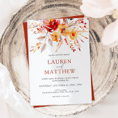 Elegante Waterverf Wildflower Floral Fall Wedding Kaart