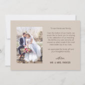 Elegante Waterverf Wildflower foto bruiloft Bedankkaart (Achterkant)