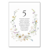 Elegante Waterverf Wildflower Krans Wit Bruiloft Kaart (Voorkant)