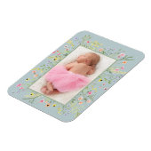 Elegante Waterverf Wildflower Lijst Foto Magneet (Linkerzijde)