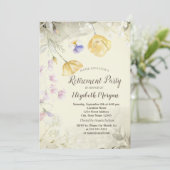 Elegante Waterverf Wildflower Pensioen Kaart (Staand voorkant)