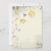 Elegante Waterverf Wildflower Pensioen Kaart (Achterkant)