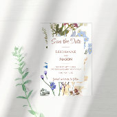 Elegante Waterverf Wildflower Save the Date