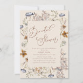 Elegante Waterverf Wildflower Vrijgezellenfeest Kaart (Voorkant)