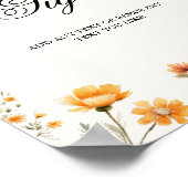 Elegante Waterverf Wildflower vrijgezellenfeest te Poster (Hoek)