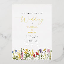 Elegante Waterverf Wildflower Wedding Floral