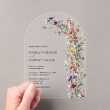 Elegante Waterverf Wildflowers Fotobruiloft