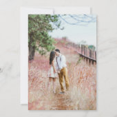 Elegante Waterverf Wildflowers Fotobruiloft Kaart (Achterkant)