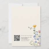 Elegante Waterverf Wildflowers Meadow RSVP Wedding Kaart (Achterkant)