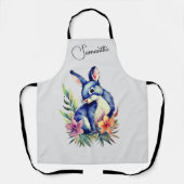 Elegante Waterverf Wildlife Art Keuken Schort (Voorkant)