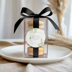 Elegante Waterverf Willow Greenery Vrijgezellenfee Ronde Sticker