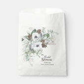 Elegante Waterverf Winter Anemonen bloemen bruids Bedankzakje (Voorkant)