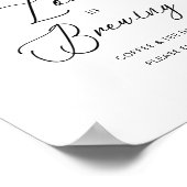 Elegante Waterverf Winter Anemonen bloemen bruids Poster (Hoek)