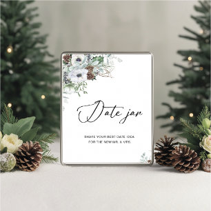 Elegante Waterverf Winter Anemonen bloemen bruids Poster