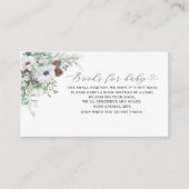 Elegante Waterverf Winter Anemonen bloemenboeken f Informatiekaartje (Voorkant)