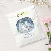 Elegante Waterverf Winter Arctic Animals Baby show Bedankzakje (Gezegeld)