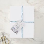 Elegante Waterverf Winter Arctic Animals Baby Show Cadeaulabel (Met Touw)