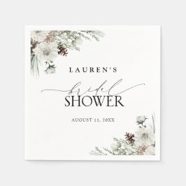 Elegante Waterverf Winter Boho Vrijgezellenfeest Servet