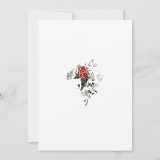 Elegante Waterverf Winter Floral Vrijgezellenfeest Kaart (Achterkant)