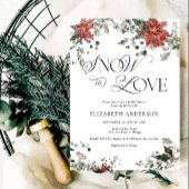 Elegante Waterverf Winter Floral Vrijgezellenfeest Kaart