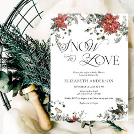 Elegante Waterverf Winter Floral Vrijgezellenfeest Kaart