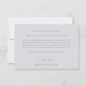 Elegante Waterverf Winter Wildbloemen Bruiloft Bedankkaart (Achterkant)