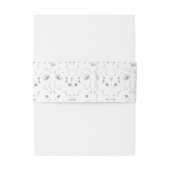 Elegante Waterverf Winter Wildbloemen Bruiloft Uitnodigingen Wikkel (Achterkant Voorbeeld)