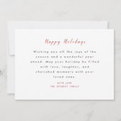 Elegante Waterverf winterdeur kerstvakantie Kaart (Achterkant)