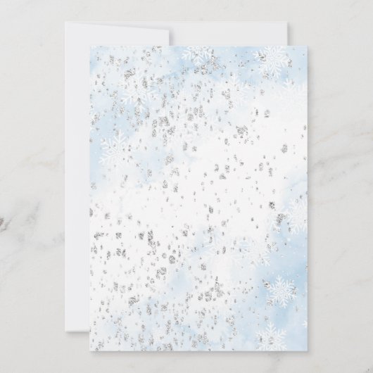 Elegante Waterverf Winterdieren Baby Sho Kaart (Achterkant)