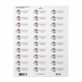 Elegante waterverf wintergroen retouradres etiket (Full Sheet)
