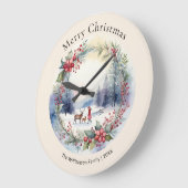 Elegante Waterverf wintersneeuw scene Grote Klok (Hoek)