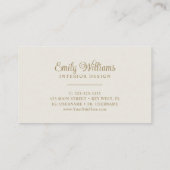 Elegante Waterverf Witte Bloemen Visitekaartje (Achterkant)