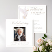 Elegante Waterverf witte duif viering van het leve Kaart