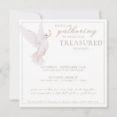 Elegante Waterverf witte duif viering van het leve Kaart (Achterkant)