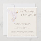 Elegante Waterverf witte duif viering van het leve Kaart (Achterkant)