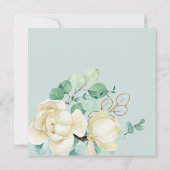 Elegante waterverf witte magnolia Save the Date (Achterkant)