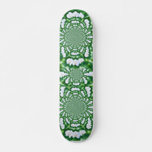 Elegante waterverf witte orchidee mandala persoonlijk skateboard