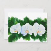 Elegante waterverf witte orchideeën bedankkaart (Achterkant)