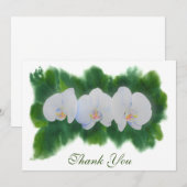 Elegante waterverf witte tropische orchideeën (Voorkant / Achterkant)