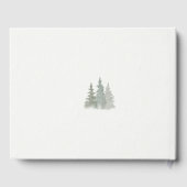 Elegante Waterverf Woodland Forest rustieke bruilo Gastenboek (Achterkant)