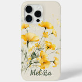 Elegante Waterverf Yellow Spring Flowers Case-Mate iPhone Case (Achterkant)