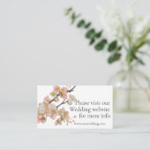 Elegante waterverf zacht sinaasappel roze springbl informatiekaartje (Staand voorkant)