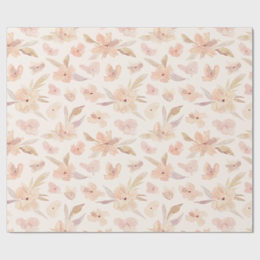 Elegante waterverf zachte bloem cadeaupapier (Vlak)